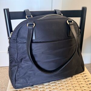 Lo & Sons OG1 Small Travel Tote | Black Nylon & Leather | Work / Carry-On Bag